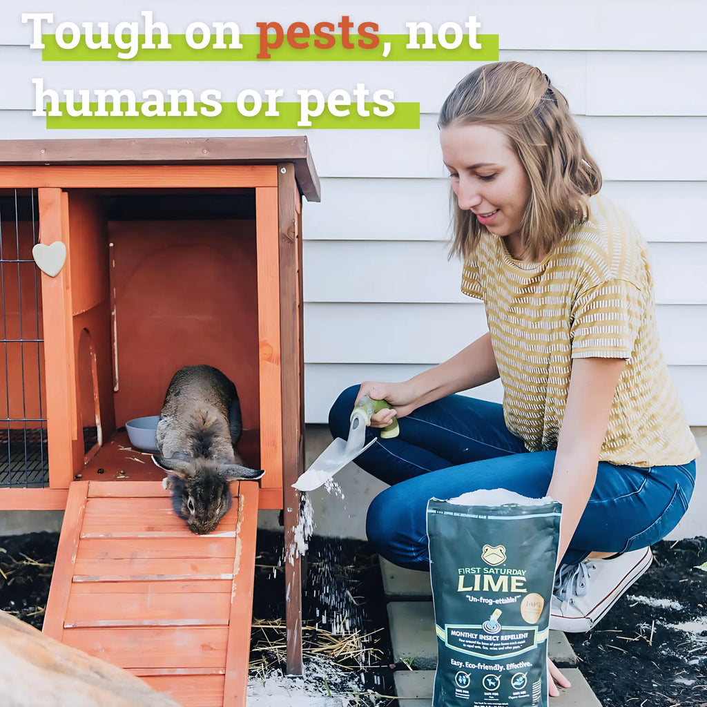 First Saturday Lime Insect Repellent - Versatile 5 or 20 LB Bag for Effective Insect Control in Gardens, Homes, and Barns