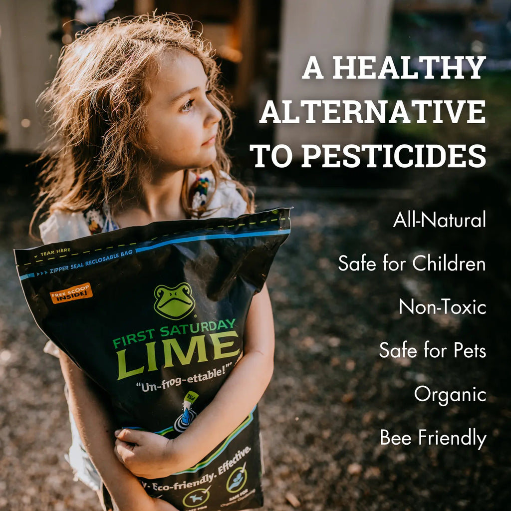 First Saturday Lime Insect Repellent - Versatile 5 or 20 LB Bag for Effective Insect Control in Gardens, Homes, and Barns