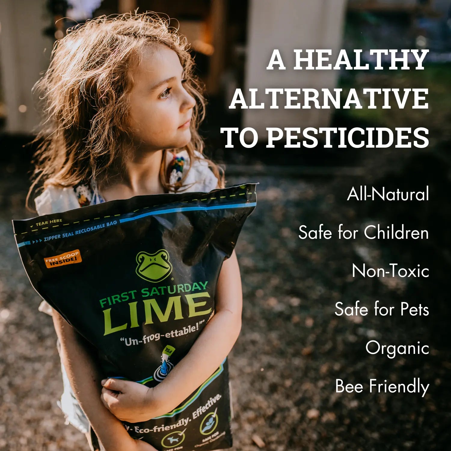 First Saturday Lime Insect Repellent - Versatile 5 or 20 LB Bag for Effective Insect Control in Gardens, Homes, and Barns